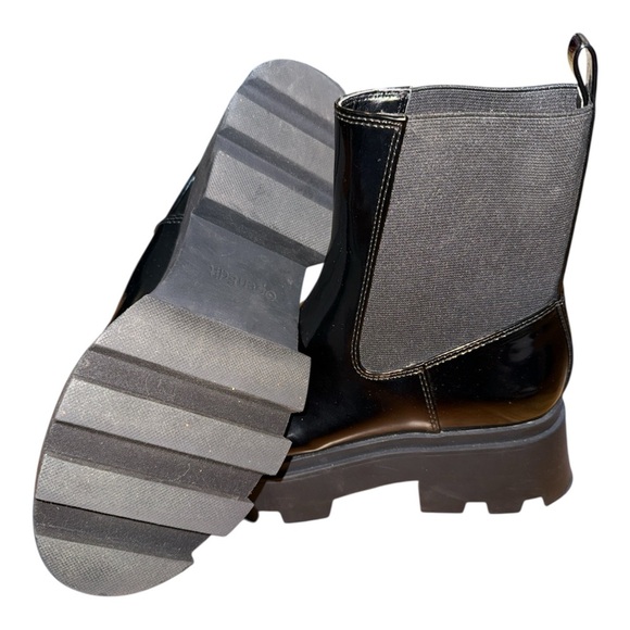 Open Edit Black Patent Leather Chelsea Lug Boot size 7.5 - Picture 5 of 6